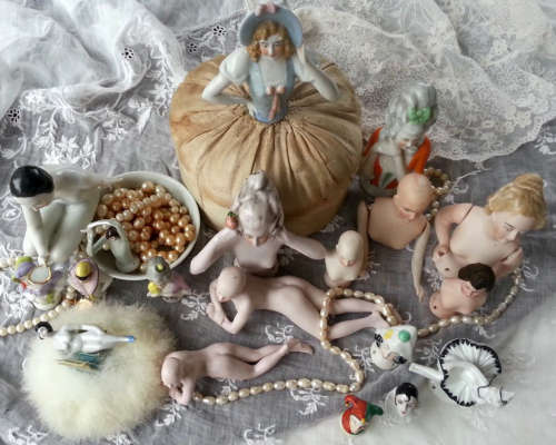 Porcelain pin cushion dolls best sale